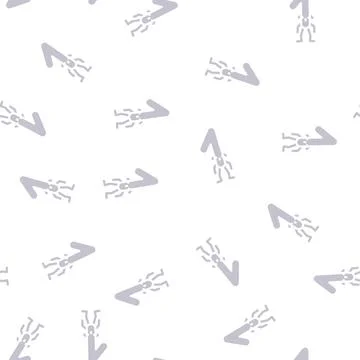 One number character glyph vector seamless pattern Stock Illustration