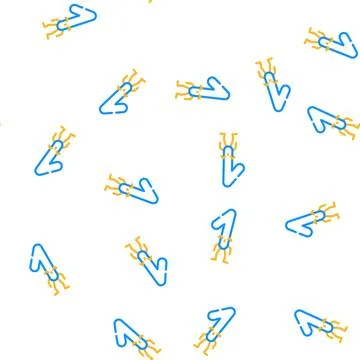 One number character vector seamless pattern Stock Illustration