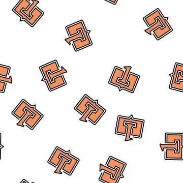 One number vector seamless pattern Illustrazione stock