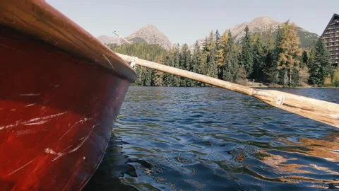 One oar is moving in and out of the water. Stock Footage 278791511