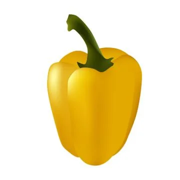 One object vegetable bright yellow pepper	 Stock Illustration