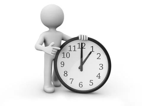 One o´clock Stock Illustration