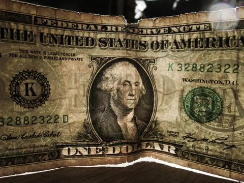 One Old Dollar Back Light 스톡 사진