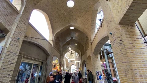 One of the oldest bazaars in Iran Stock Footage 246146904
