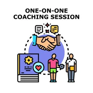 One on one coaching session for personal development Stock Illustration