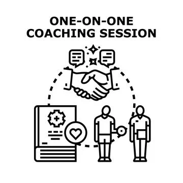 One on one coaching session for personal development Stock Illustration