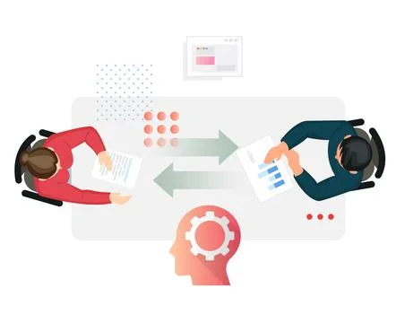 One to One Job Interview- Discussion - Stock Illustration Stock Illustration