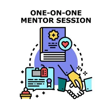One on one mentor session vector illustration Stock Illustration