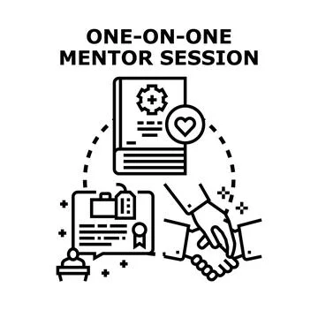 One on one mentor session vector illustration Stock Illustration