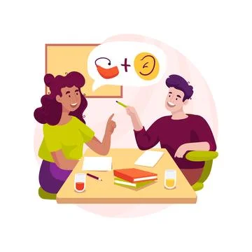 One-on-one support isolated cartoon vector illustration. Ilustración de archivo