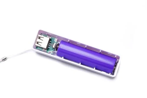 One open battery Stock Photos