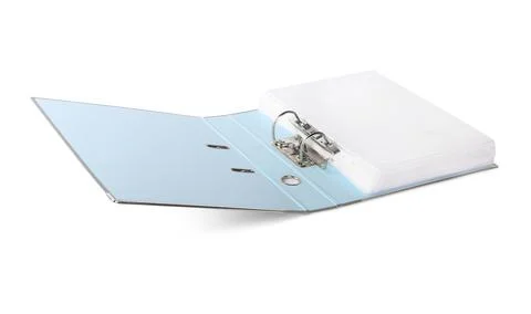 One open office folder isolated on white Stock Photos