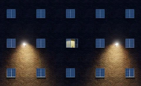 One open window Ilustración de archivo