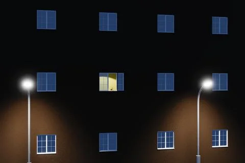 One open window Ilustración de archivo
