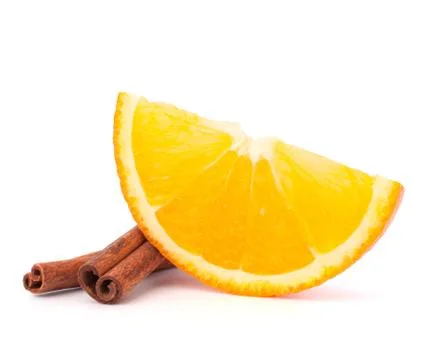 One orange fruit segment or cantle Stock Photos