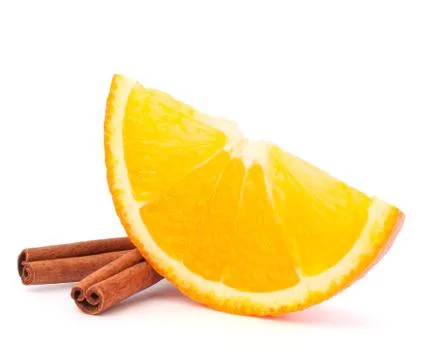 One orange fruit segment or cantle Stock Photos