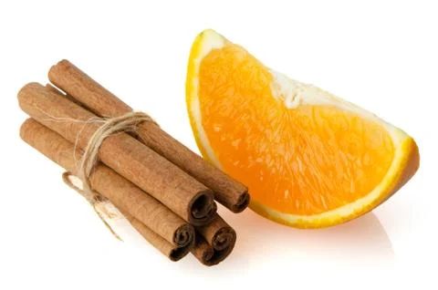 One orange fruit segment Stock Photos