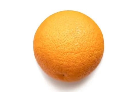 One orange isolated on white background Stock Photos