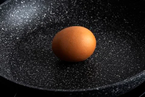 One organic uncooked egg Stock Photos