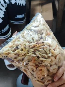 ONE PACK DRIED SHRIMP Stock Photos