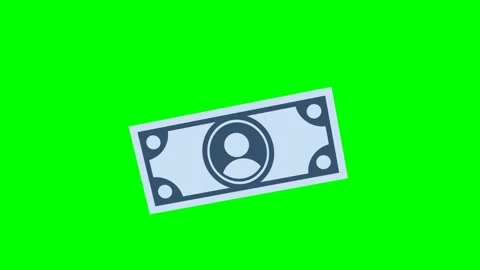 One paper dollar falls from top to bottom. US currency Video stock 280400142
