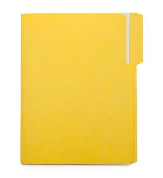 One paper file folder isolated on white, top view Stock Photos