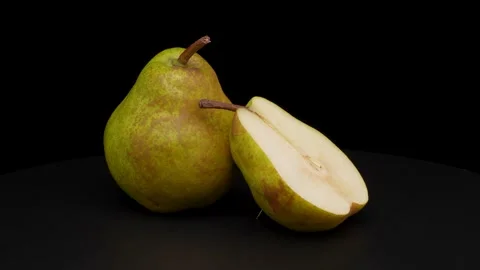 One pear and half a pear Video stock 317532590