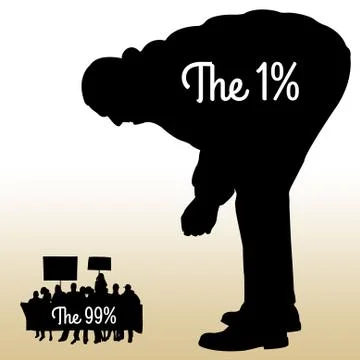 One percent population Stock Illustration