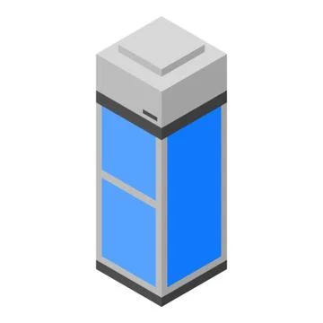 One person elevator icon, isometric style Stock Illustration