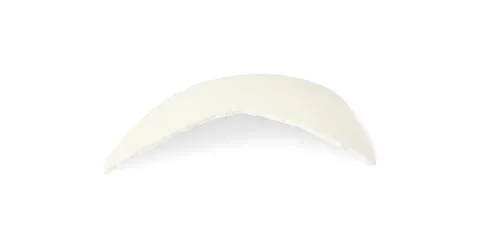 One piece of broken eggshell isolated on white Foto stock