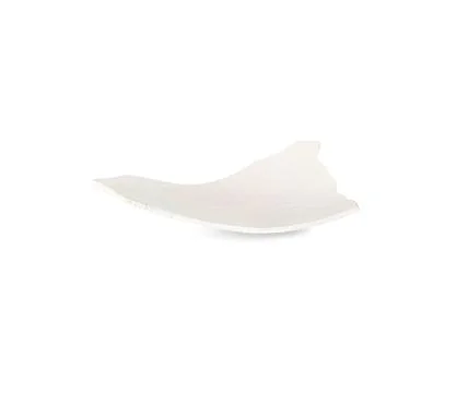One piece of broken eggshell isolated on white Foto stock