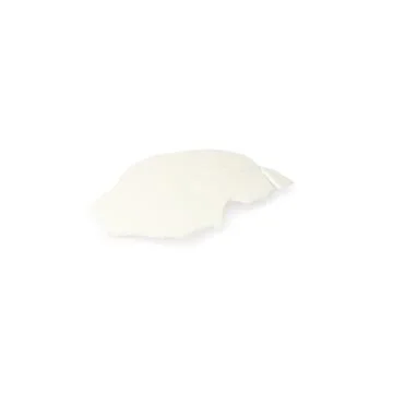 One piece of broken eggshell isolated on white Foto stock