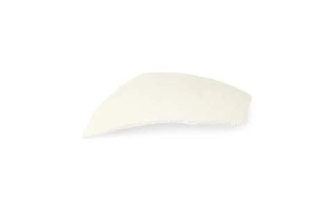 One piece of broken eggshell isolated on white Foto stock
