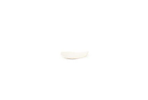 One piece of broken eggshell isolated on white Foto stock