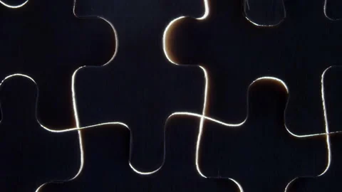 One piece of puzzle missing from jigsaw Stock Footage 300829871