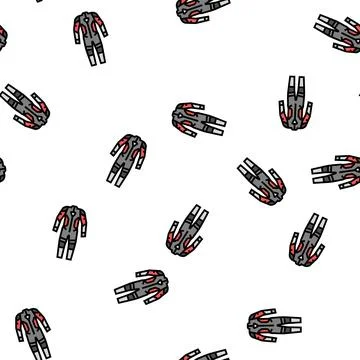 One piece suits motorcycle vector seamless pattern Illustrazione stock