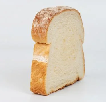 One piece of white bread Stock Photos