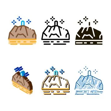 One of pillars of hajj types icon vector outline Stock Illustration