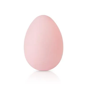One pink Easter egg isolated on white background with clipping path, design e Stock Photos