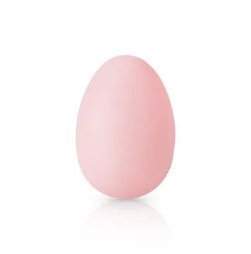 One pink Easter egg isolated on white background with clipping path, design e Stock Photos