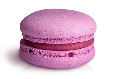 One pink macaroon front view Stock Photos