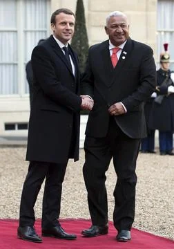One Planet Summit lunch at Elysee Palace, Paris, France - 12 Dec 2017 Stockfoto's