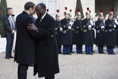 One Planet Summit lunch at Elysee Palace, Paris, France - 12 Dec 2017 Stock Photos