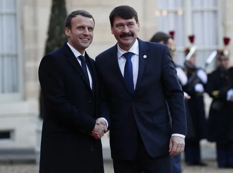 One Planet Summit lunch at Elysee Palace, Paris, France - 12 Dec 2017 Stock Photos