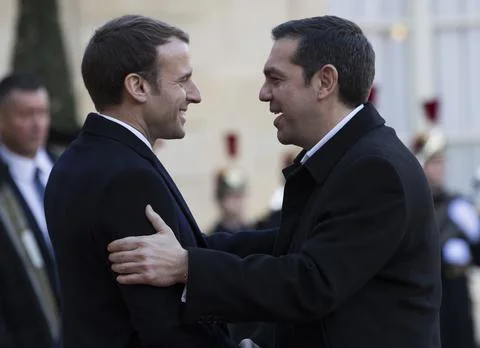 One Planet Summit lunch at Elysee Palace, Paris, France - 12 Dec 2017 스톡 사진