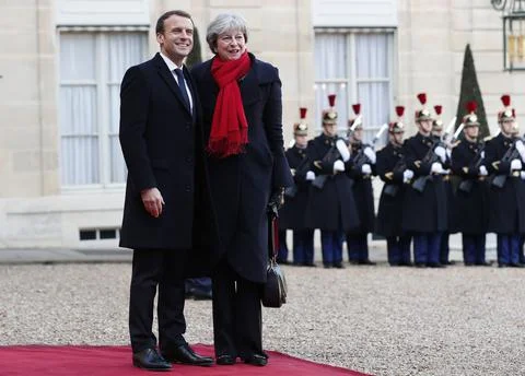 One Planet Summit lunch at Elysee Palace, Paris, France - 12 Dec 2017 스톡 사진