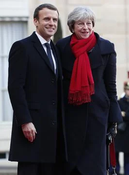 One Planet Summit lunch at Elysee Palace, Paris, France - 12 Dec 2017 스톡 사진