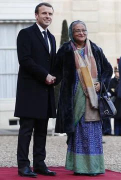 One Planet Summit lunch at Elysee Palace, Paris, France - 12 Dec 2017 스톡 사진