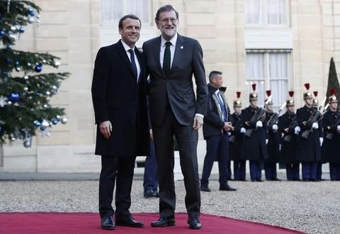 One Planet Summit lunch at Elysee Palace, Paris, France - 12 Dec 2017 Stock Photos