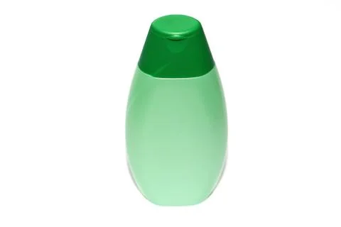 One plastic bottle on a white background. Bottle without label. Stock Photos